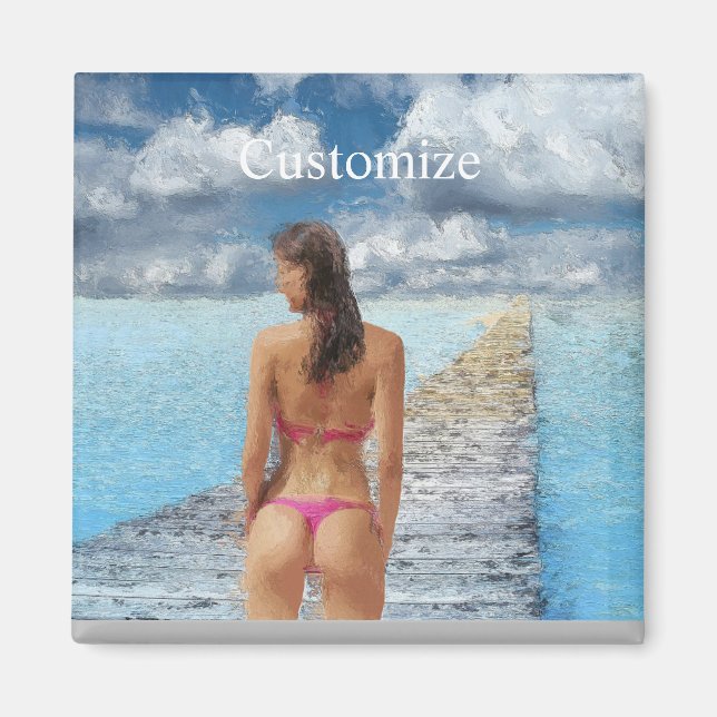 Imán Thunder_Cove, Chica de bikini (Frente)