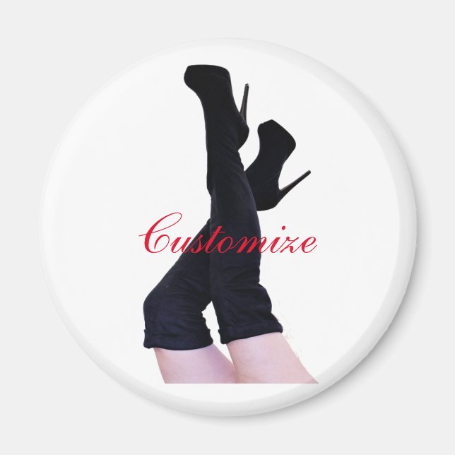 Imán Thunder_Cove con aletas de cuero negro de altura a (Frente)