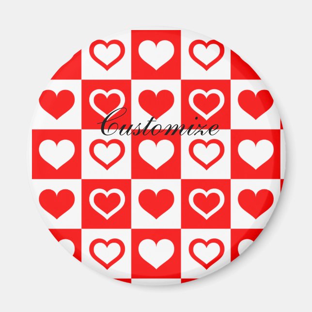 Imán Thunder_Cove con el patrón de trazo de los corazon (Frente)