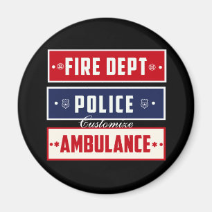 Imán Thunder_Cove de ambulancia de la policía de incen