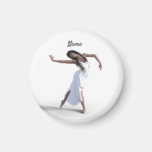 Imán Thunder_Cove de bailarina de vestir blanco