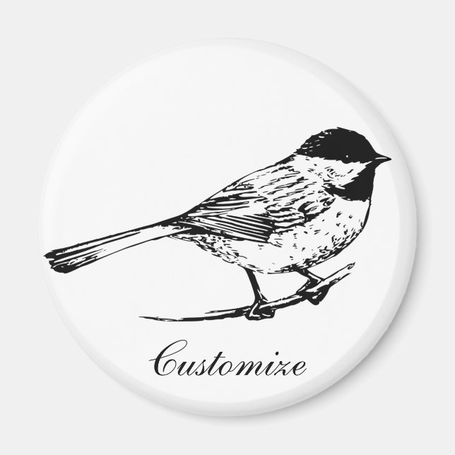 Imán Thunder_Cove de pollo con gorros negros (Frente)