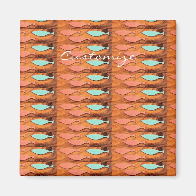 Imán Thunder_Cove de tres patrones de peces (Frente)