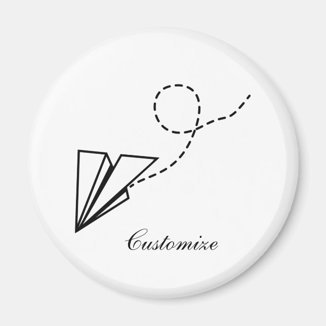 Imán Thunder_Cove de vuelo de avión de papel (Frente)