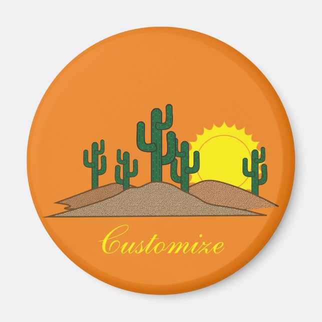 Imán Thunder_Cove del Desierto del Cactus del Saguaro V (Frente)