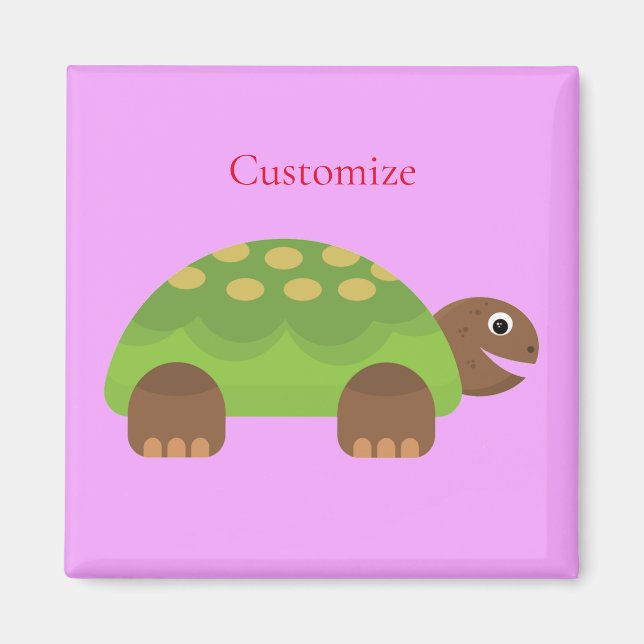 Imán Thunder_Cove feliz tortuga sonriente (Frente)