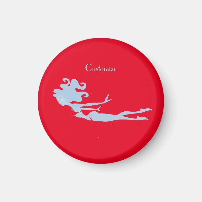 Imán Thunder_Cove, nadador de sirenas azul (Frente)