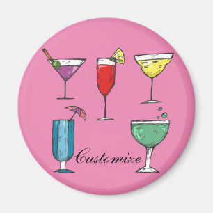 Imán Thunder_Cove, variedad de bebidas de cóctel