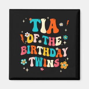 Imán Tía de los gemelos de cumpleaños chicos chicas fie