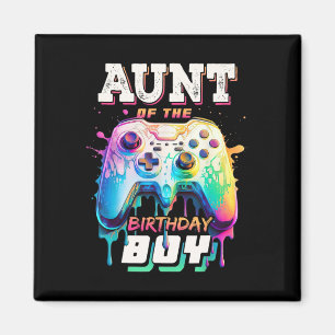 Imán Tía Del Cumpleaños Niño Juego De Video Emparejamie