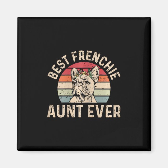 Imán Tía Frenchie Diseño Para Tu Tía Francesa (Frente)