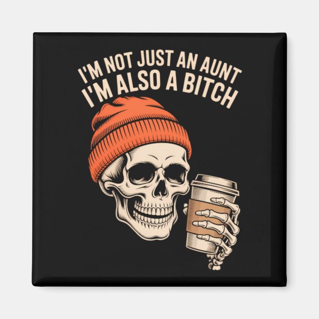 Imán Tía Funny Skeleton Auntie (Frente)