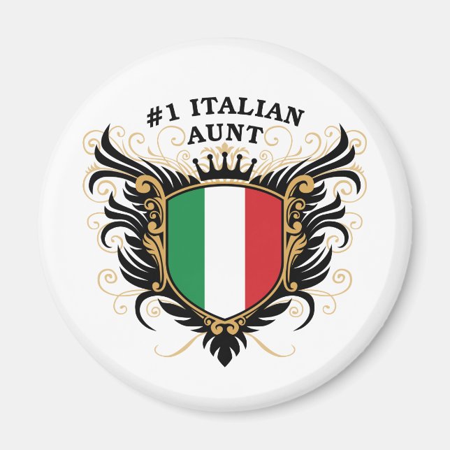 Imán Tía italiana número uno (Frente)