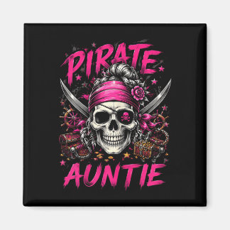 Imán Tía pirata de la calavera de la familia divertida 