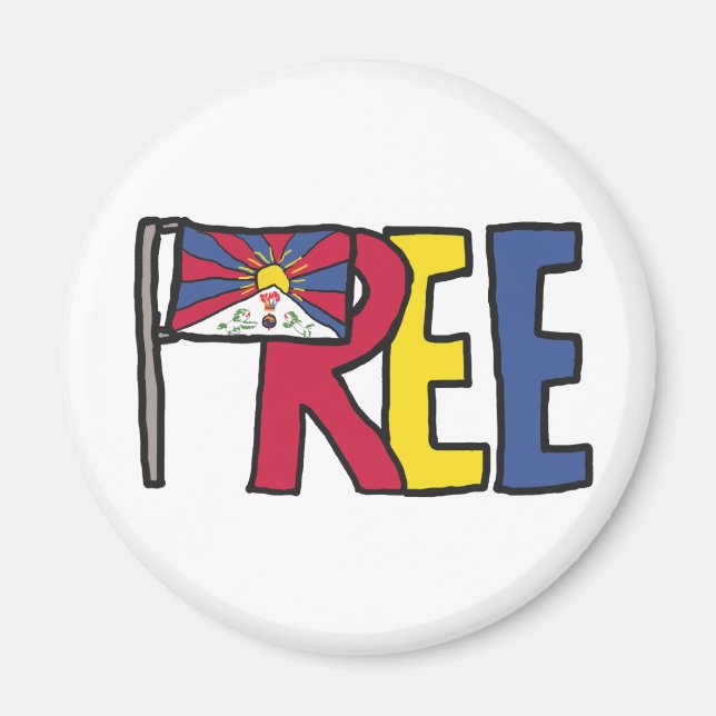 Imán Tíbet Libre (Frente)