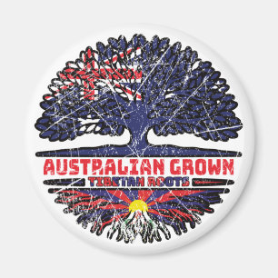 Imán Tibet Tibetano Australiano Australia Raíces Bander