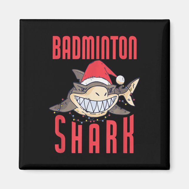 Imán Tiburón de bádminton vacaciones de Navidad - Jugar (Frente)