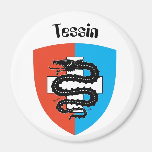 Imán Ticino Svizzera / Tessin Schweiz Magnet (Frente)