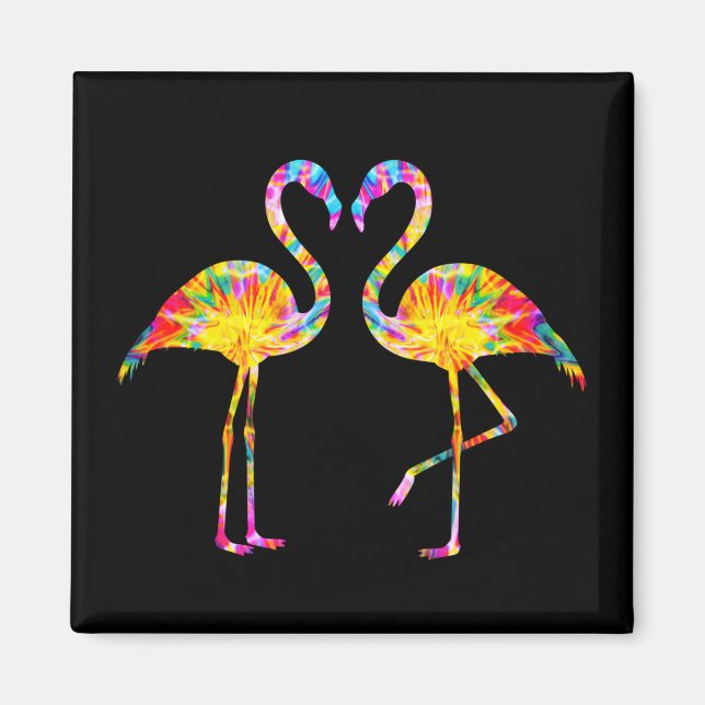 IMÁN TIE DYE FLAMINGO (Frente)