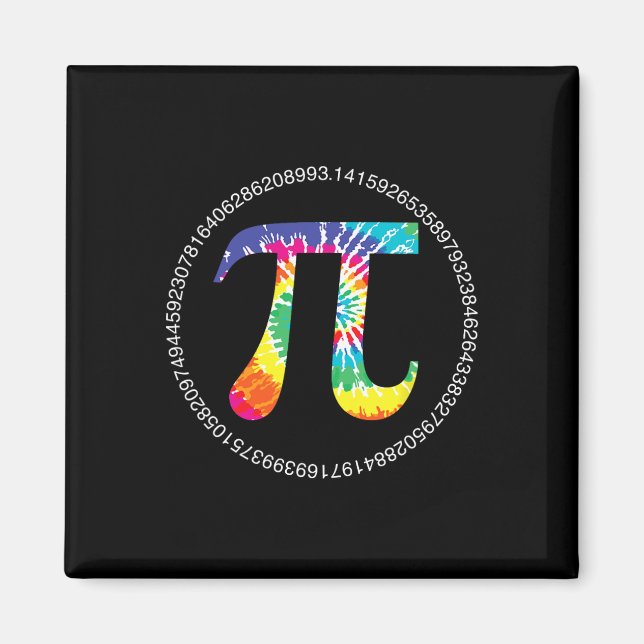 Imán Tie Dye Pi Day T Shirt Physics Math Teacher Engine (Frente)