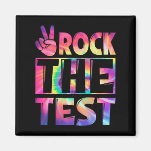 Imán Tie Dye Rock The Test Happy Testing Day Profesor L