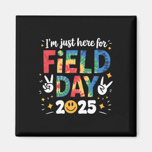 Imán Tie Dye Solo Aquí Para Field Day 2025 Signo de Paz