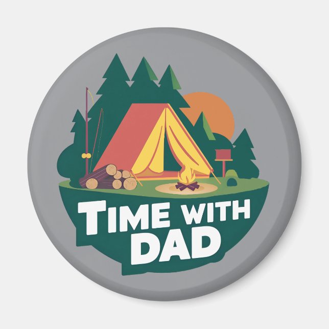 Imán Tiempo con papá - Día del padre (Frente)