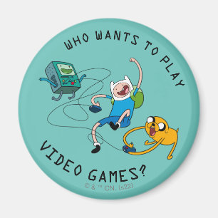 Imán Tiempo de aventura Finn & Jake Play con BMO