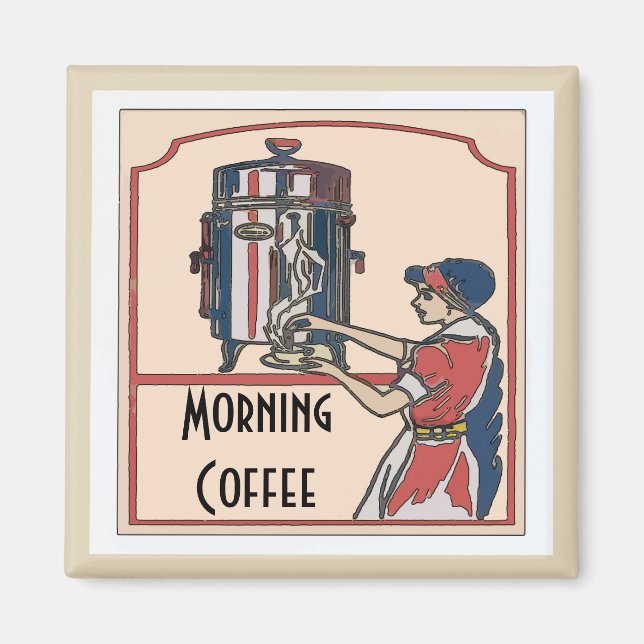 Imán Tiempo de café, editar texto (Frente)