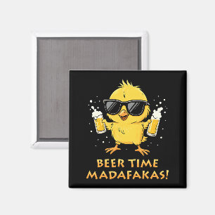 Imán Tiempo de cerveza Madafakas Gracioso Meme Duck Goo