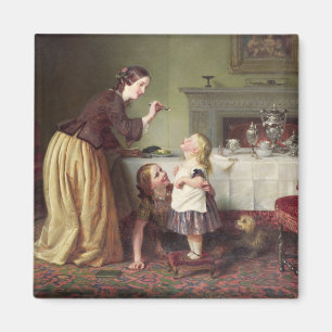 Imán Tiempo de desayuno - juegos de la mañana (aceite