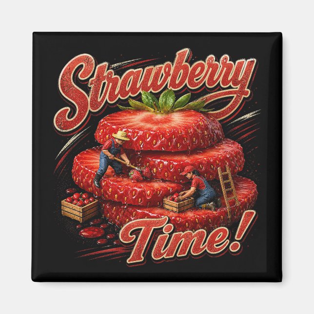 Imán ¡Tiempo de Fresas! (Frente)