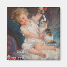 Imán Tiempo de juego: Chica jugando con su Mascota Kitt