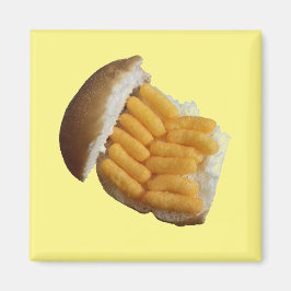 Imán ¿Tiempo de refrigerio con un rollo y unas bocanada