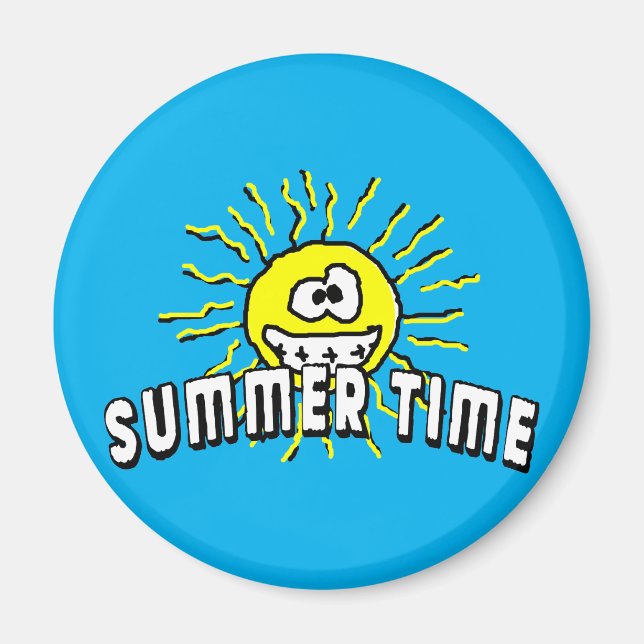 Imán Tiempo de verano - Sol feliz (Frente)