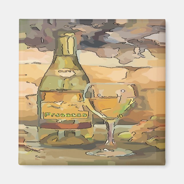Imán Tiempo de vino, Prosecco (Frente)