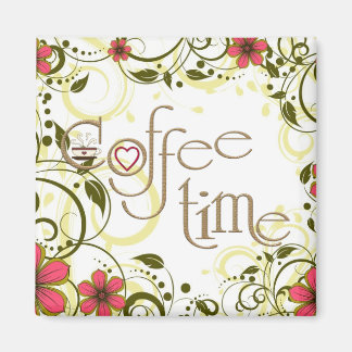 Imán tiempo glamoroso del café