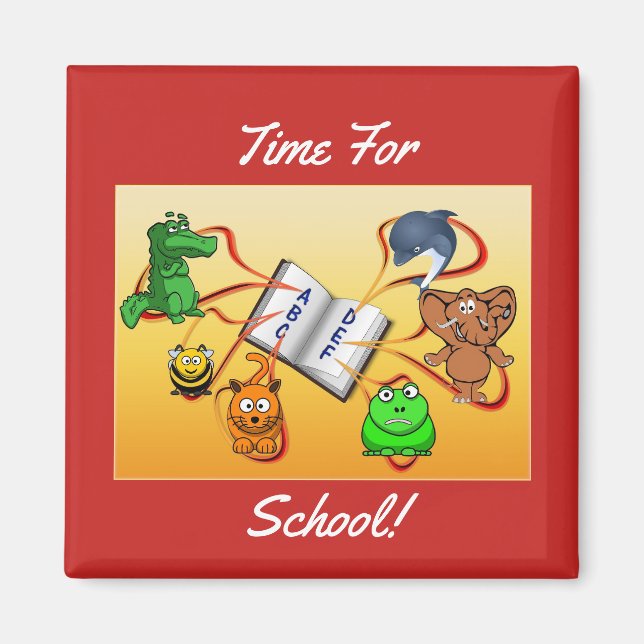 Imán Tiempo Para La Escuela (Frente)