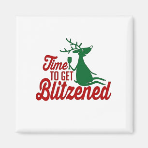 Imán Tiempo para ser Blitzeneado Reno de Navidad 