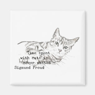 Imán Tiempo pasado con los gatos…