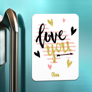 Imán Tiempo rosa moderno para abrazar a una pareja el d