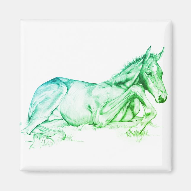 Imán Tiempo silencioso (verde) (Frente)