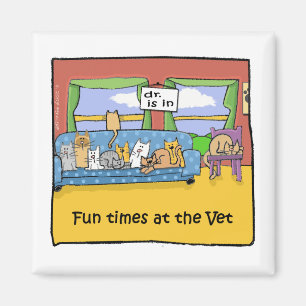 Imán Tiempos de la diversión en el veterinario