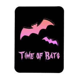 Imán Tiempos de murciélago - Resumen rosa y púrpura de 