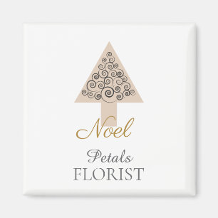 Imán Tienda de árboles de Navidad Boutique Floristería