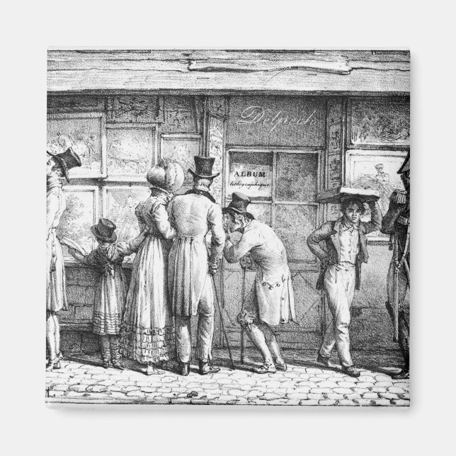 Imán Tienda de impresión litográfica de Delpech, c.1818 (Frente)