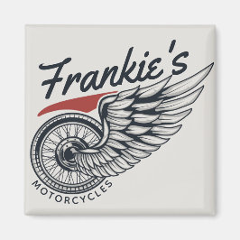 Imán Tienda personalizada de motocicletas Volando en bi