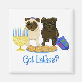 Imán ¿Tienes latkes? Hanukkah Pug Magnets