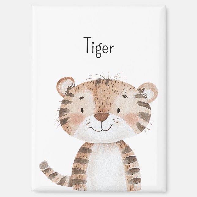 Imán Tierno Tigre Animal Dulce (Anverso)