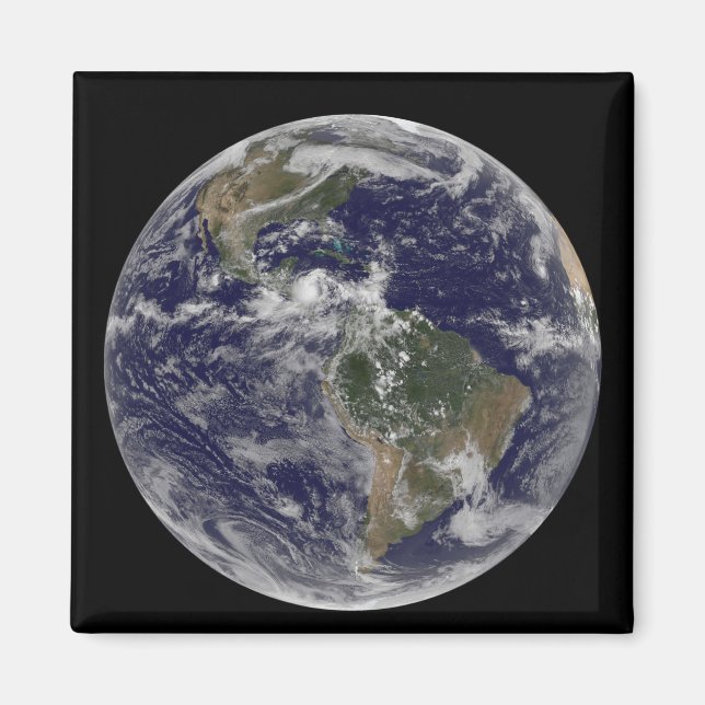 Imán Tierra completa mostrando América del Norte y Amér (Frente)